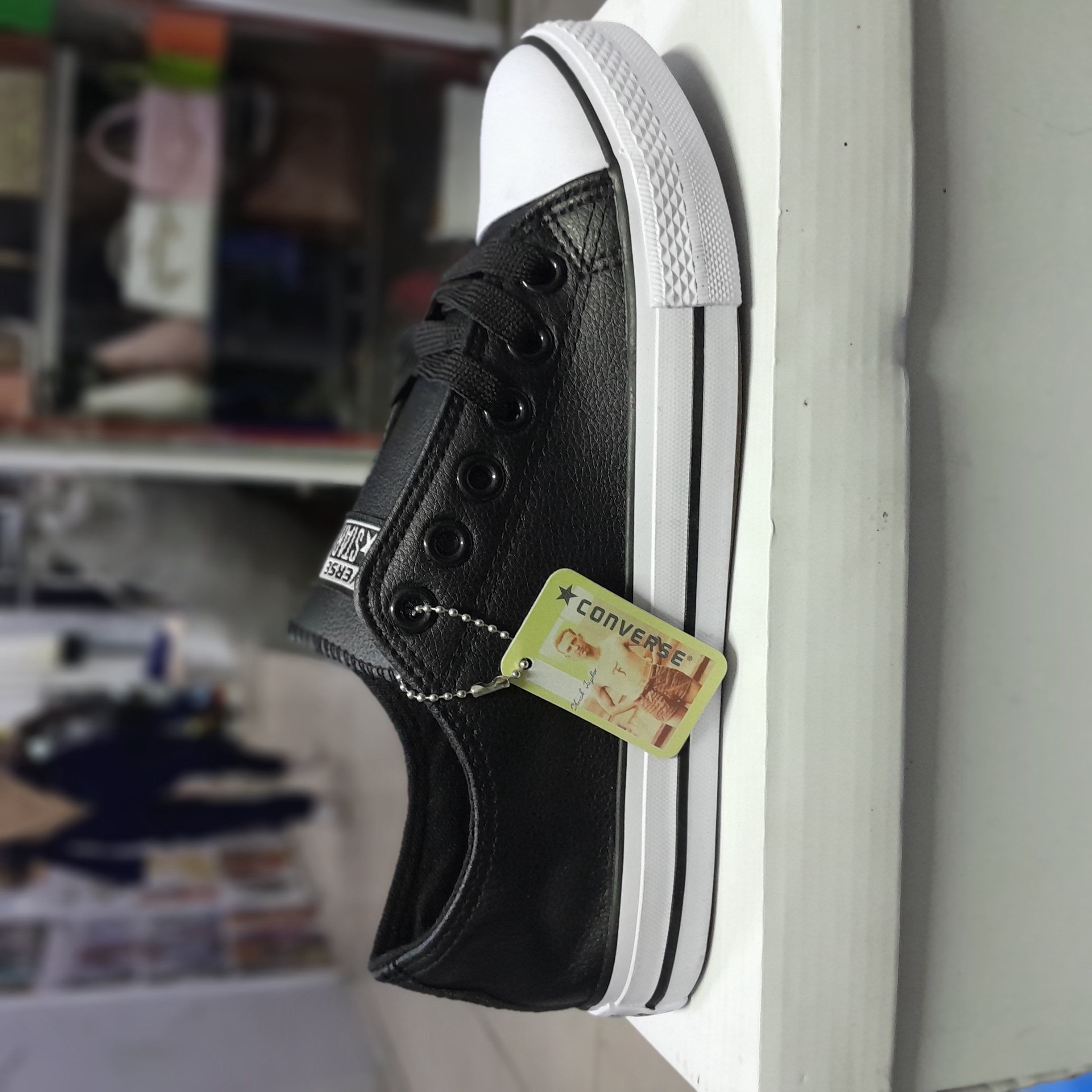 Leather converse gallery image