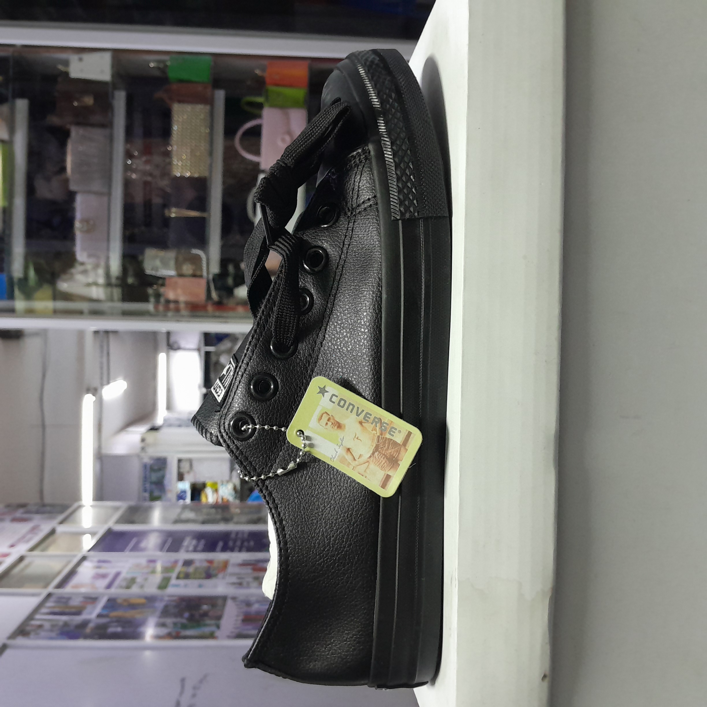 Leather converse gallery image