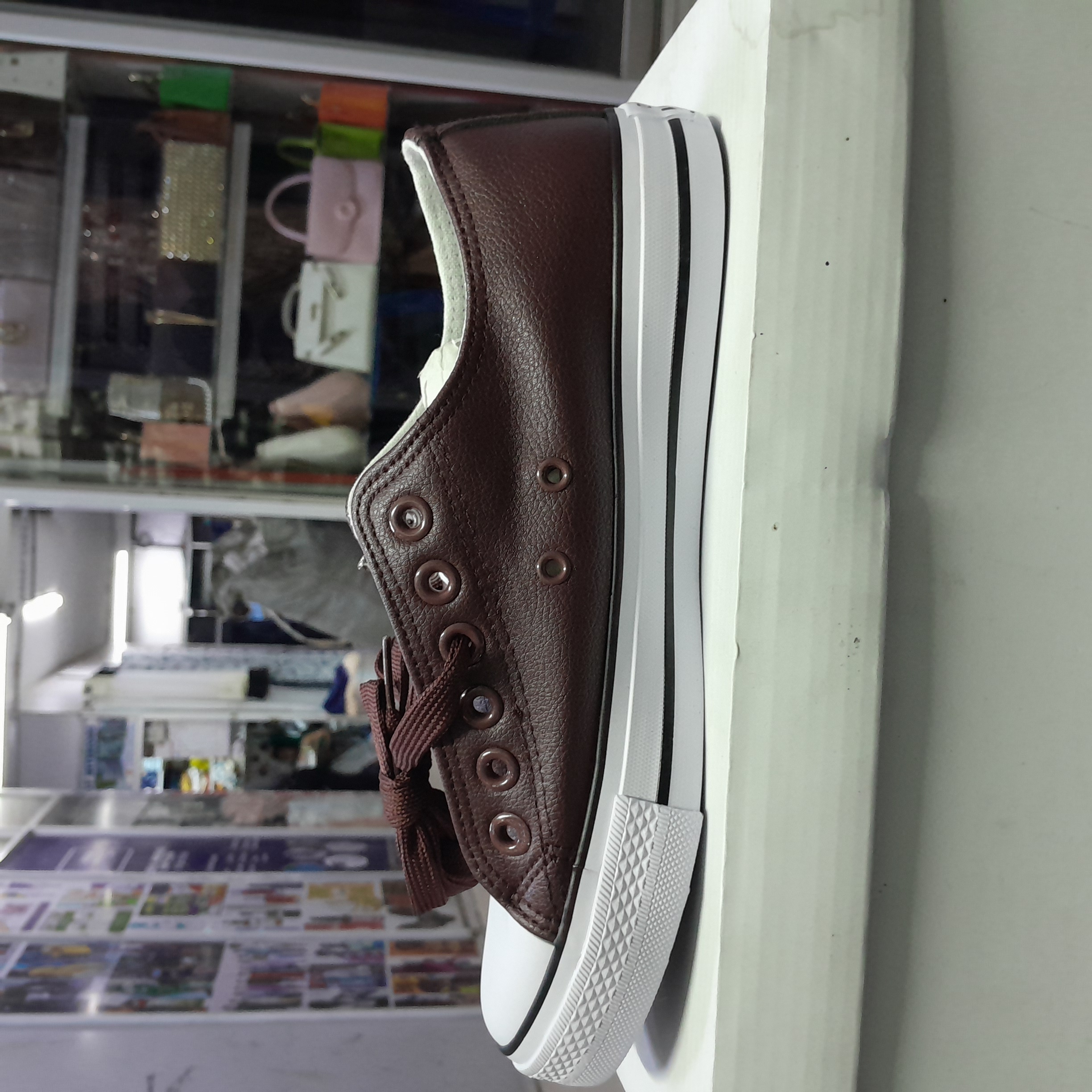 Leather converse gallery image